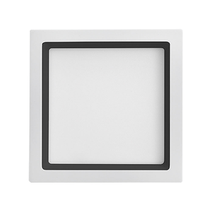 Painel LED De Embutir Quadrada Recuada Bivolt 20W 1220 Lúmens 22,5x22,5cm Branco Com Recuo Preto Saveenergy