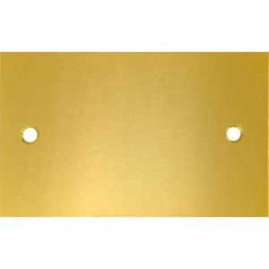 Placa Piso Cega 4X2 Latão Escovado Stamplac