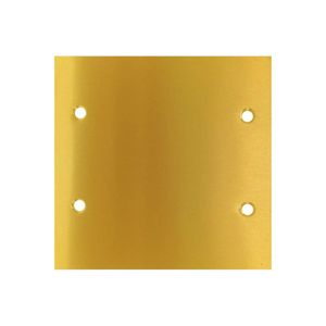 Placa Piso Cega 4X4 Latão Escovado Stamplac