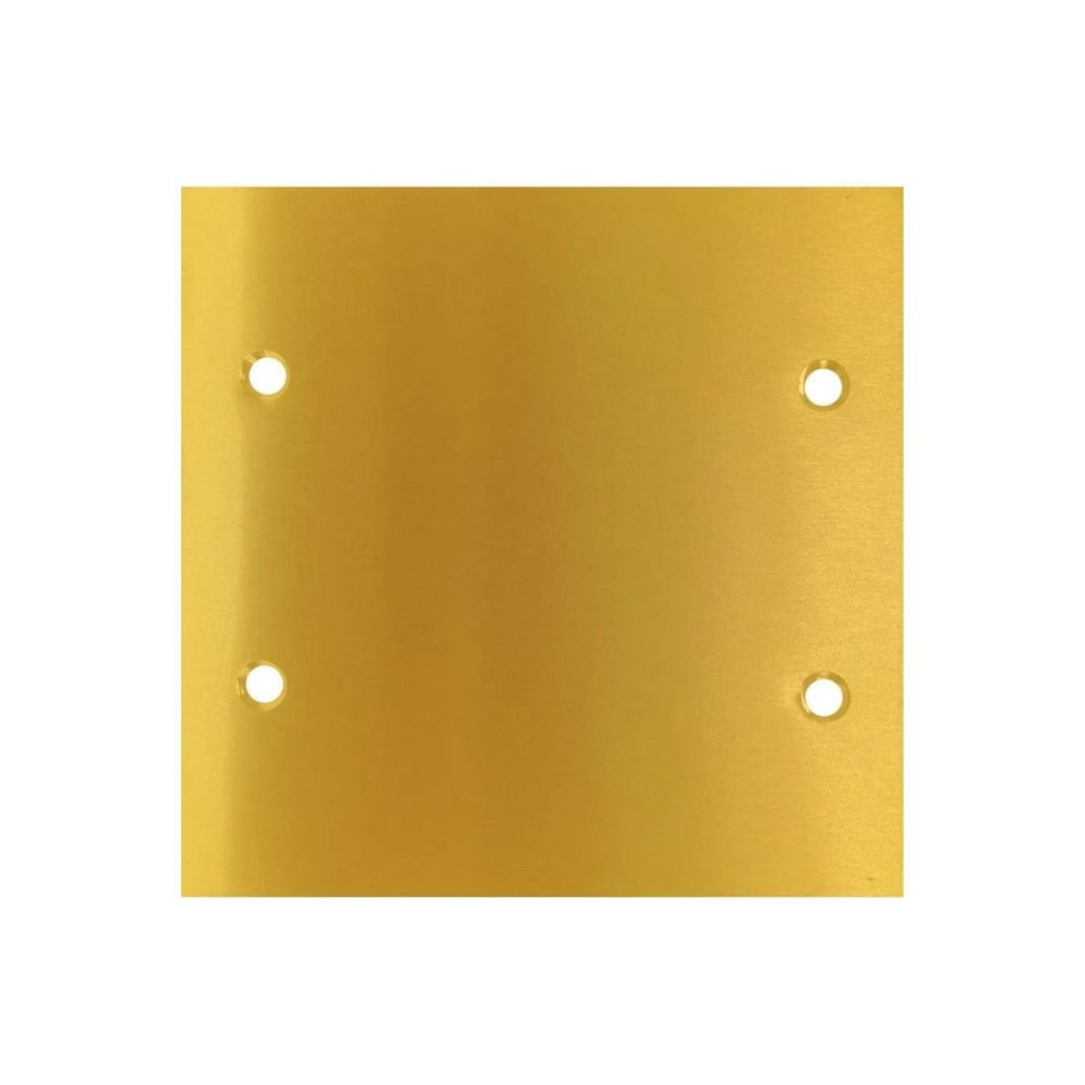 Placa Piso Cega 4X4 Latão Escovado Stamplac| ANDRA