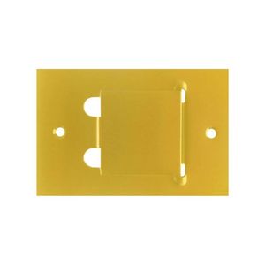 Placa Piso Unha 4X2 Para 2 Rj Latão Escovado Stamplac