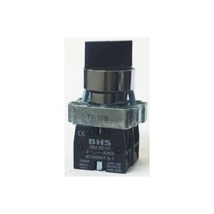 Comutador 3 Posições 22Mm Hb2-Bd53 1Na E 1Na Manopla Curta Metal Retorno Bhs