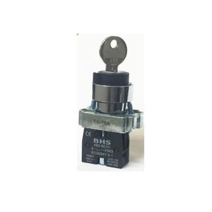 Comutador 2 Posições Fixas 22Mm Hb2-Bg21 1Na Com Chave Metal Bhs