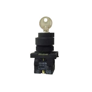 Comutador 3 Posições Fixas 22Mm Hb2-Eg33 2Na Com Chave Plástico Bhs