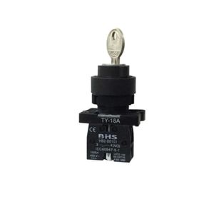 Comutador 2 Posições Fixas 22Mm Hb2-Eg41 1Na Com Chave Plástico Bhs