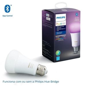 Philips Hue Lâmpada 9W A60 E27 Inteligente Controlada Por Wifi E Bluetooth Philips