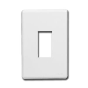 Placa 4X2 Para 1 Módulo Vertical Com Suporte Branco Stella Steck