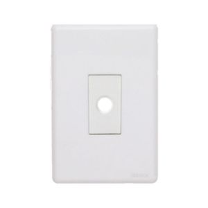 Placa 4X2 Saída Fio Com Suporte Branco Stella Steck