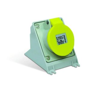 Tomada De Sobrepor 3P+T 16A 110/130V N-4004 Amarelo 4H Newkon Steck