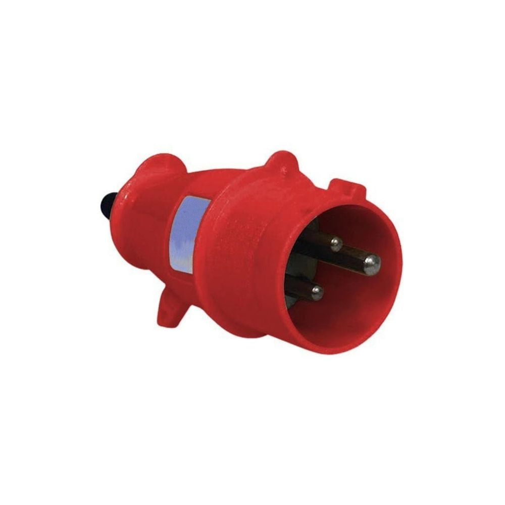 Plug Macho 2P+T 32A 380/440V 9H Vermelho Brasikon Steck| ANDRA