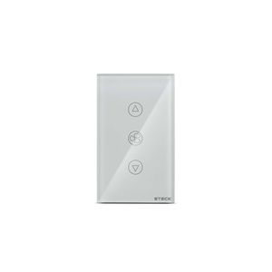 Conjunto Interruptor Controle Ventilador 4x2 Touch 3 Módulos Branco Steck