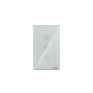 Conjunto Interruptor Controle Ventilador 4x2 Touch 3 Módulos Branco Smarteck Steck