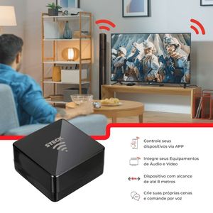 Controle Universal Wi-Fi E Infravermelho Preto Steck