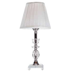 Abajur 1XE-27 Cristal Intermediário 564 Cúpula Branco 47Cm Uni Presentes