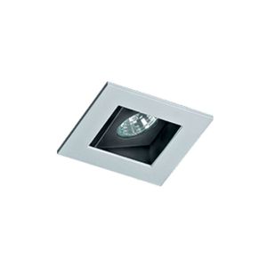 Spot de Embutir Quadrada Direcionável Para 1 Lâmpada Mini Dicróica GU10 Branco E Preto Laini Revoluz