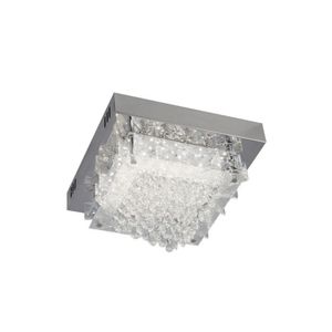 Plafon Quadrado Led 12W 4000K Luz Neutra Cromado E Cristal Ay20112 Atena Ayla