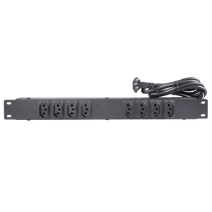 Régua Com 08 Tomadas 2P+T 20A 250V Pb Cabo 1,5 Metros Preto Multicraft
