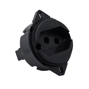 Módulo Tomada 2P+T 10A 250V Pb Preto Para Piso Transmóbil