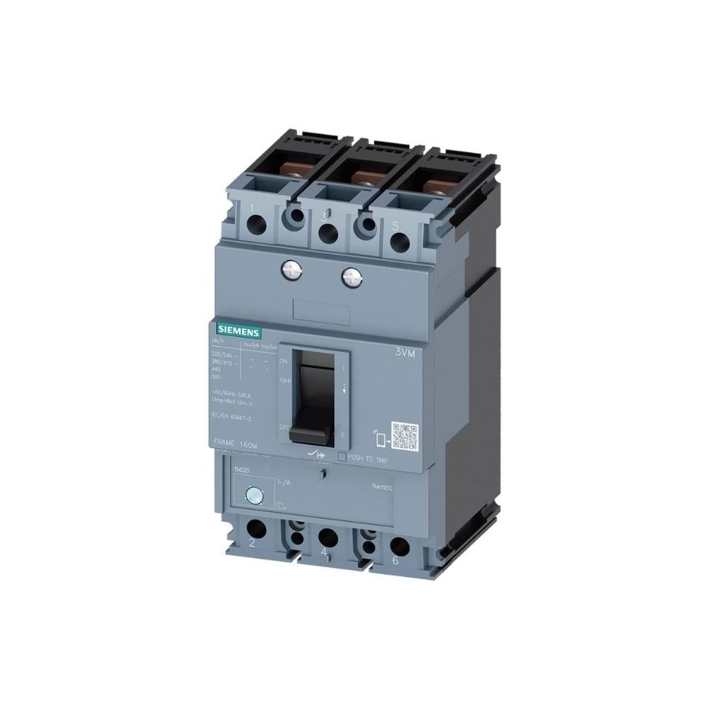 Disjuntor Ajustável 3p 44-63a 25ka 380v Siemens