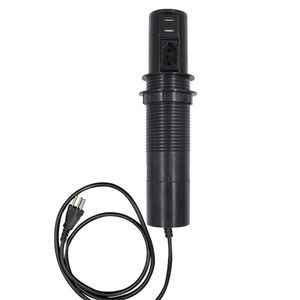Mini Totem De Mesa Automático Para 1 Tomada 2P+T Pb E 2 Usb Preto QTMov Dutotec