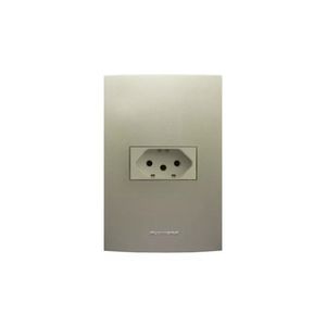 Conjunto Montado Tomada 2P+T 10A-250V Champagne Inova Pro Class Alumbra
