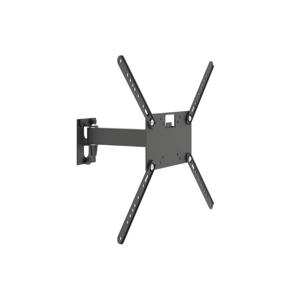 Suporte Tv 14 A 56 Universal Bi-Articulado Com Inclinação E Suporte Para Receptor Super Hd Multivisão