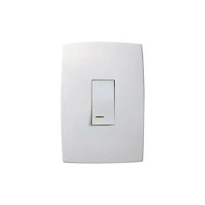 Conjunto Montado 1 Interruptor Simples Luminoso Branco Para Plus Pial