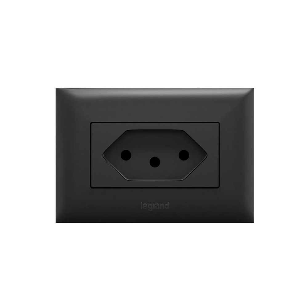 Placa Suporte Preto 1 Módulo Para Móvel Pial Plus+| ANDRA