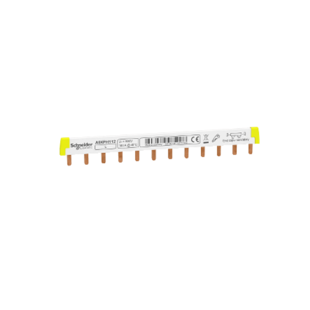 Barramento Pente Unipolar Para 12 Disjuntor Din 100A Pino A9Xph112