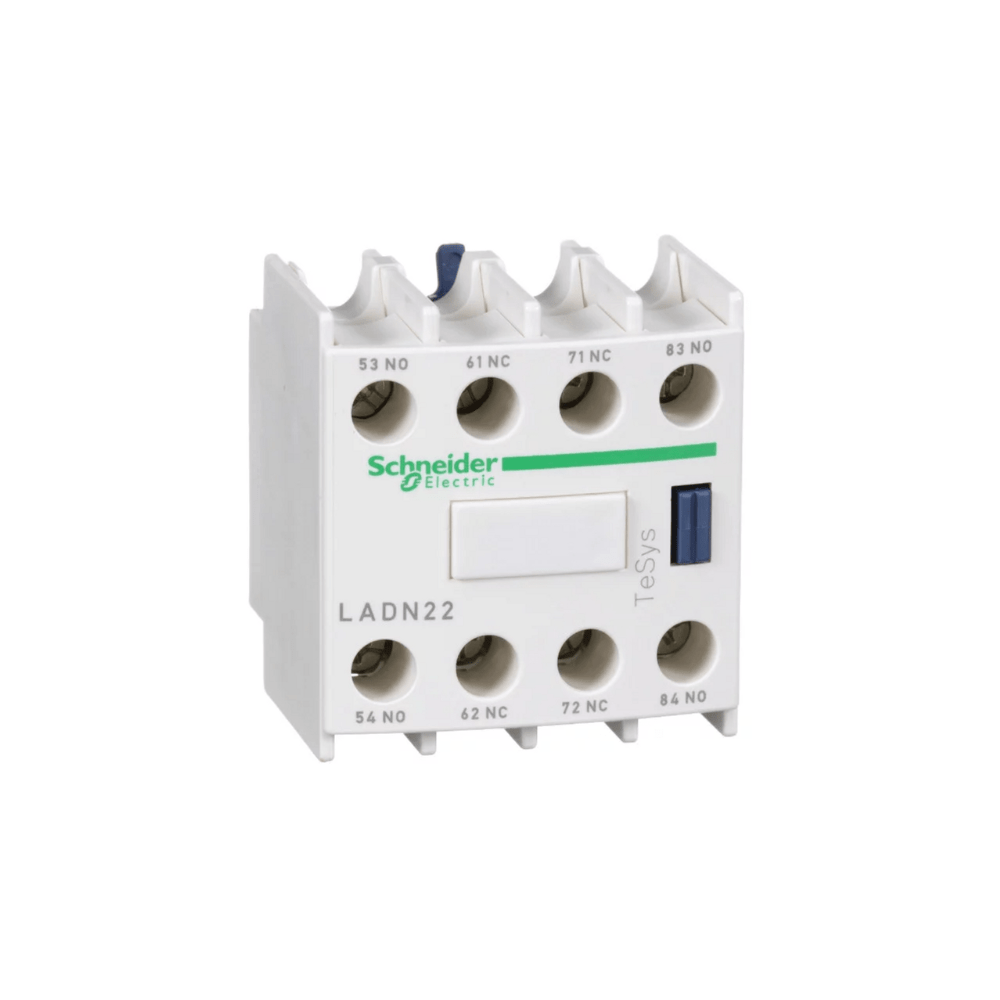Encontraproduto.com.br - Contator Auxiliar Instantaneo Frontal 2na+2nf Schneider Ladn22