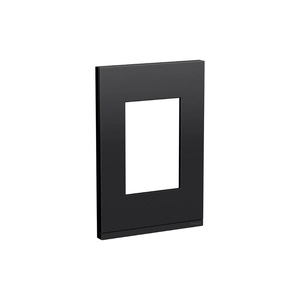 Placa 4X2 Para 3 Módulos Verticais Com Suporte Grafite E Grafite Fenix Orion Schneider