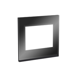 Placa 4X4 Para 6 Módulos Com Suporte Grafite E Dark Glass Orion Schneider