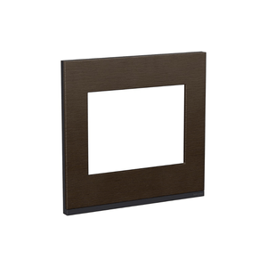 Placa 4X4 Para 6 Módulos Com Suporte Grafite E Madeira Wengue Orion Schneider
