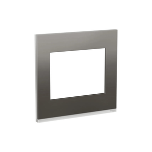Placa 4X4 Para 6 Módulos Com Suporte Aluminío E Cinza Metal Orion Schneider