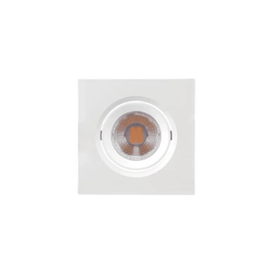 Spot Spot Mini de Embutir LED Quadrado 3W 2700K Luz Amarela 220 Lúmens Branco Brilia