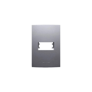 Placa 4X2 Para 1 Módulo Com Suporte Grafite Inova Pro Class Alumbra