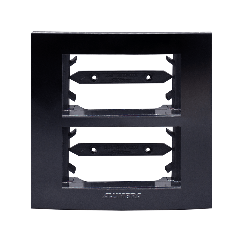 Placa Suporte Para Móvel 2 Módulos Black Piano Inova Pro Class