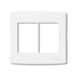 Placa 4X4 Para 6 Módulos Com Suporte Branco Siena Alumbra