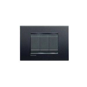 Placa 4X2 Para 3 Módulos Anthracite Light Bticino