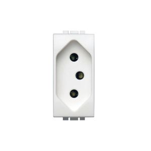 Módulo Tomada 2P+T 10A 250V Pb Branco Living Light Bticino