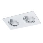 Spot-de-Embutir-Retangular-Para-2-Lampadas-Dicroica-GU10-Branco-Fosco-Pulito-Bella-Luce