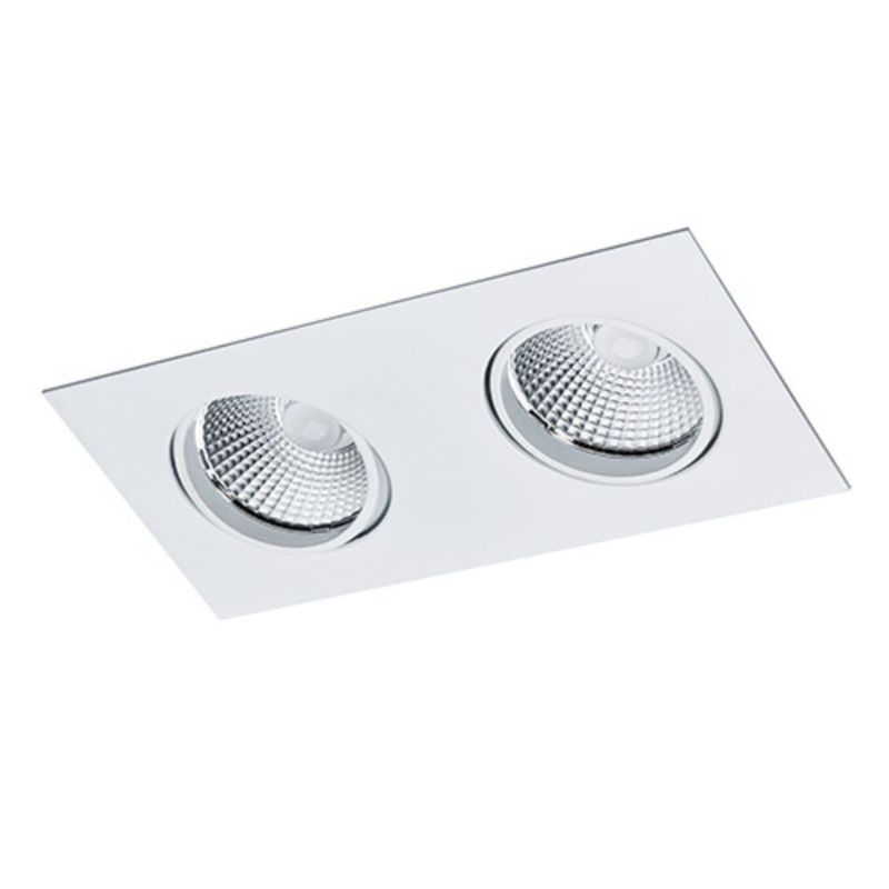 Spot-de-Embutir-Retangular-Para-2-Lampadas-Dicroica-GU10-Branco-Fosco-Pulito-Bella-Luce