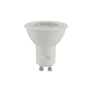 Lâmpada LED Dicróica GU10 Bivolt 7W 3000K Branco Quente 525 Lúmens 38 Graus Brilia