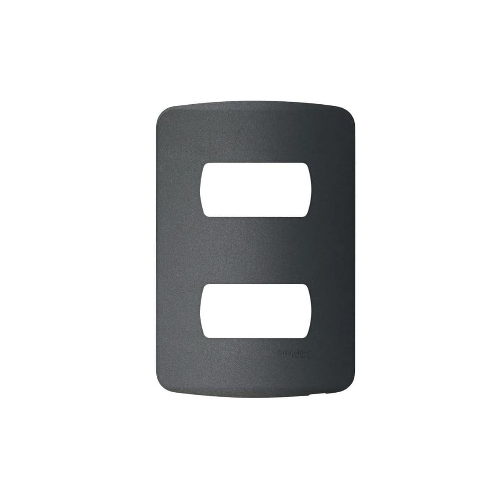 Placa De Módulo Miluz 2 Com Suporte De Cor Schneider Graphite