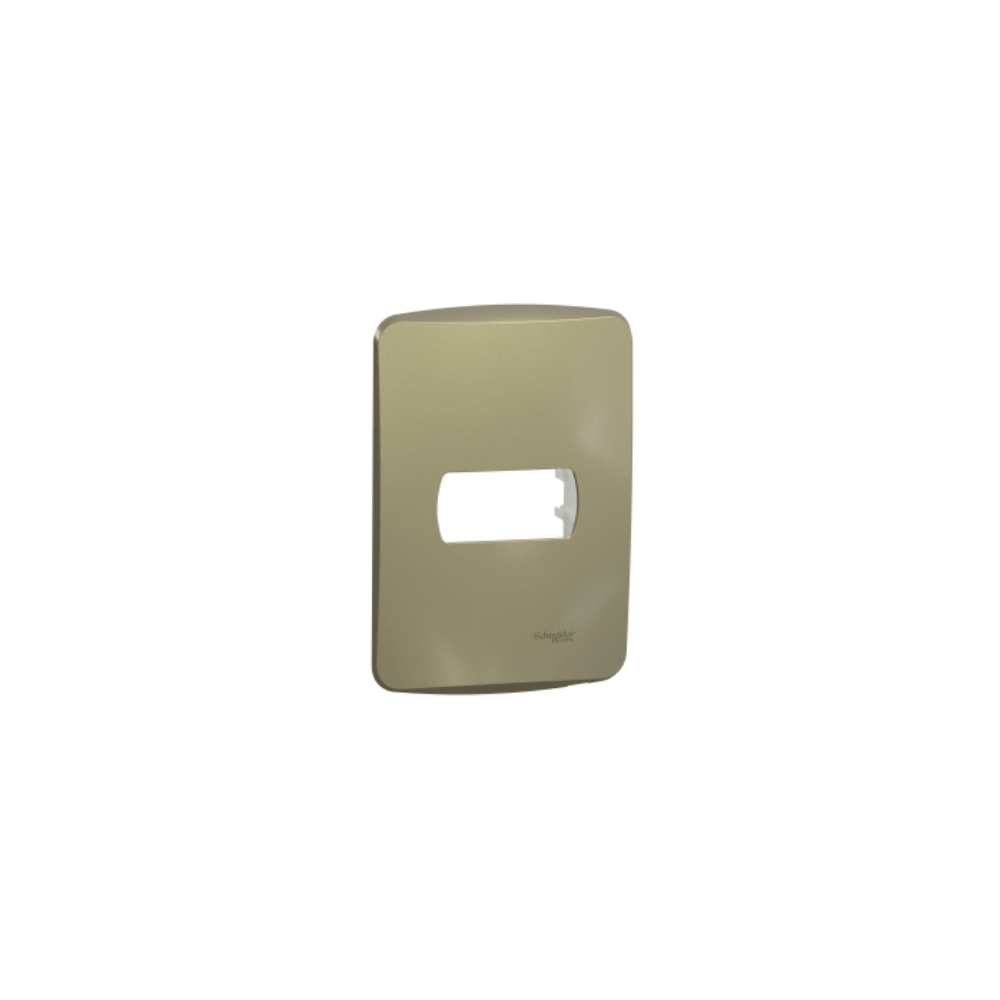Placa 4X2 Para 1 Módulo Com Suporte Miluz S3B77113 Dourado Schneider