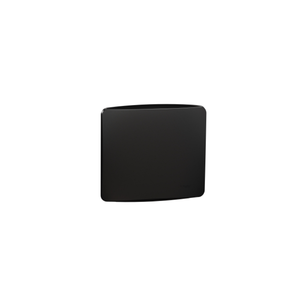 Placa 4X4 Cega Com Suporte Preto Miluz S3B77404 Schneider