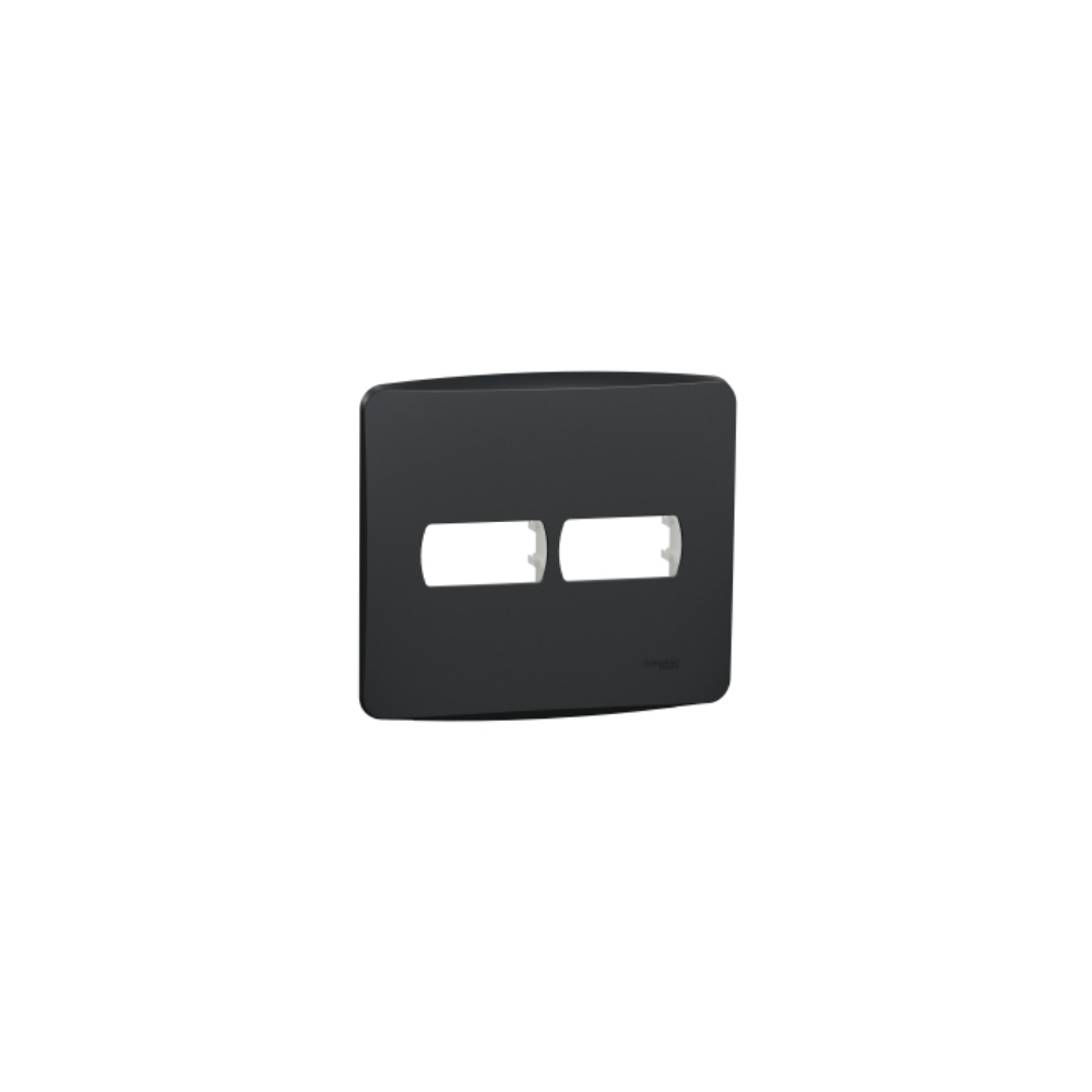 Placa 4x4 2 Postos Com Suporte Grafite Miluz Colors Schneider