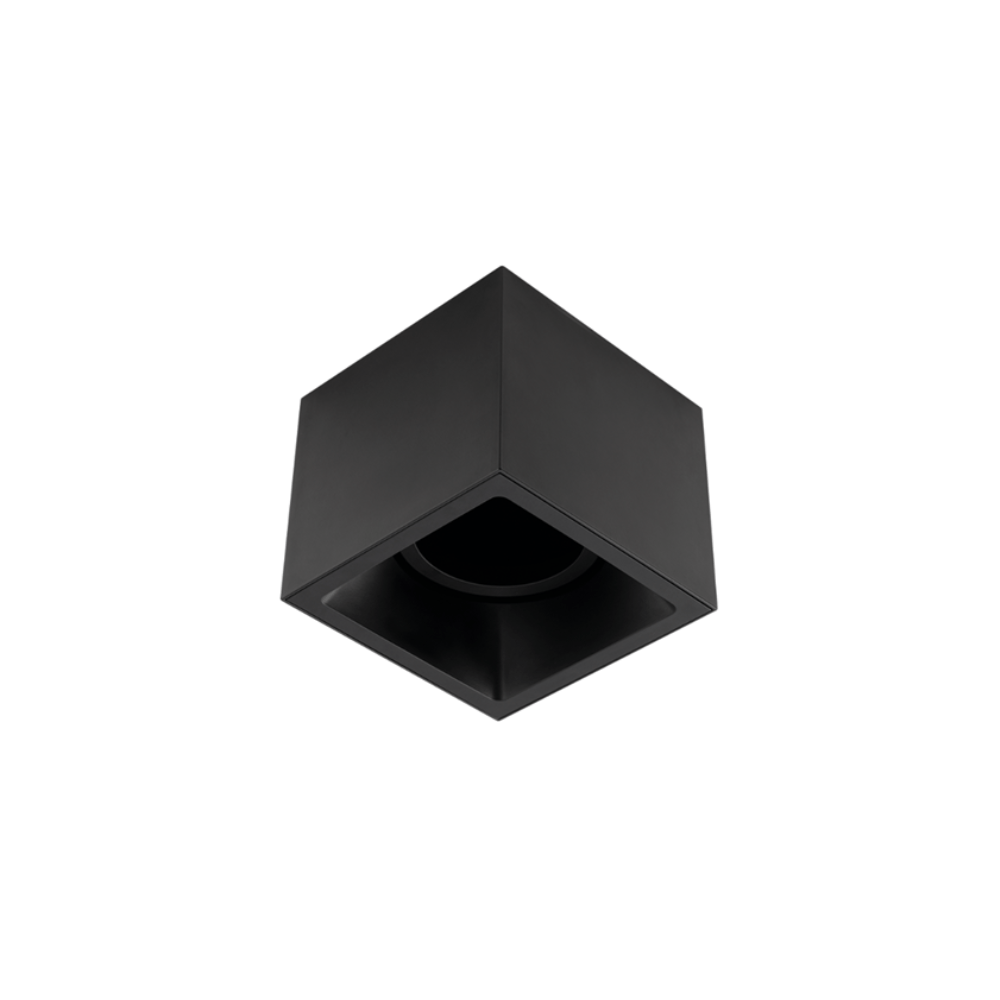 Plafon Quadrado Recuado Direcionável Para Uma Lâmpada Ar111 Preto ...