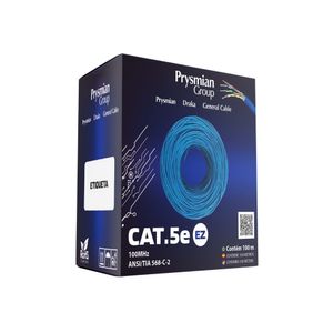 Cabo U/Utp 4P X 24 Awg CMX Cat5E Azul EZ Lan Embalagem Com 100 Metros Prysmian