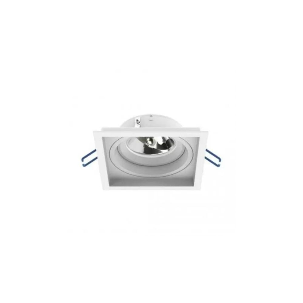Spot De Embutir Direcionável Quadrado Para Lâmpada Ar70 Gu10 Branco ...